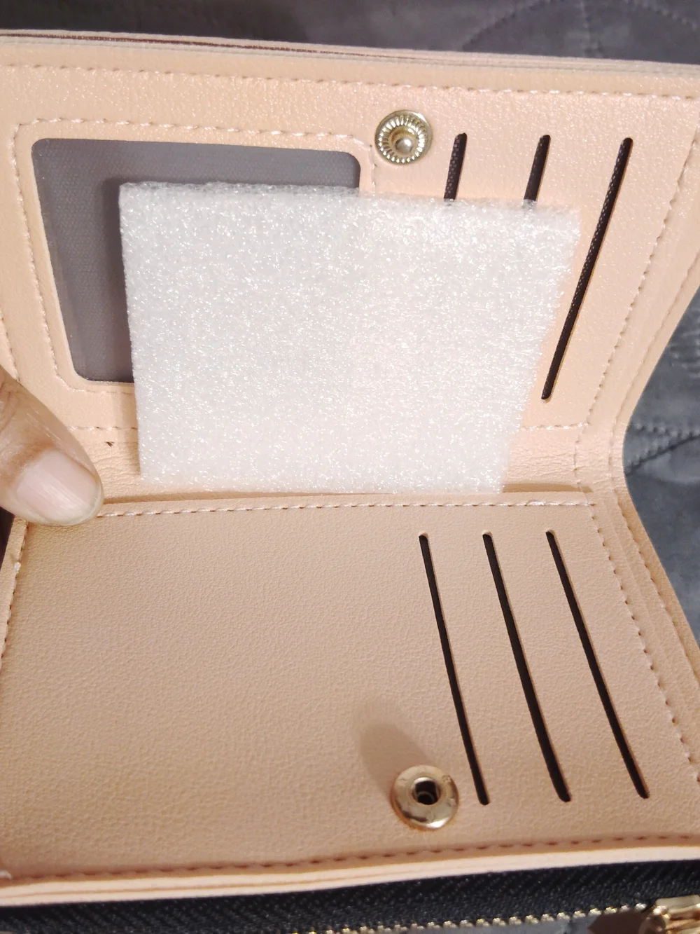 Women’s 🍒 Cherry Embroidered Zip Wallet - Blush Pink!